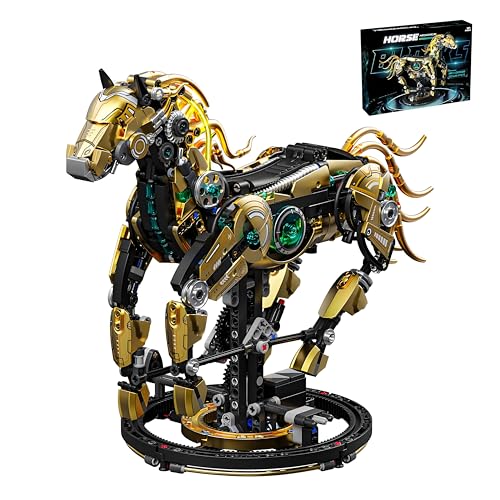 CSNRHG Mechanical Horse Building Block Set Build Pose with Movable Legs Engaging DIY Model Kit for Kids and Teens - Image 1