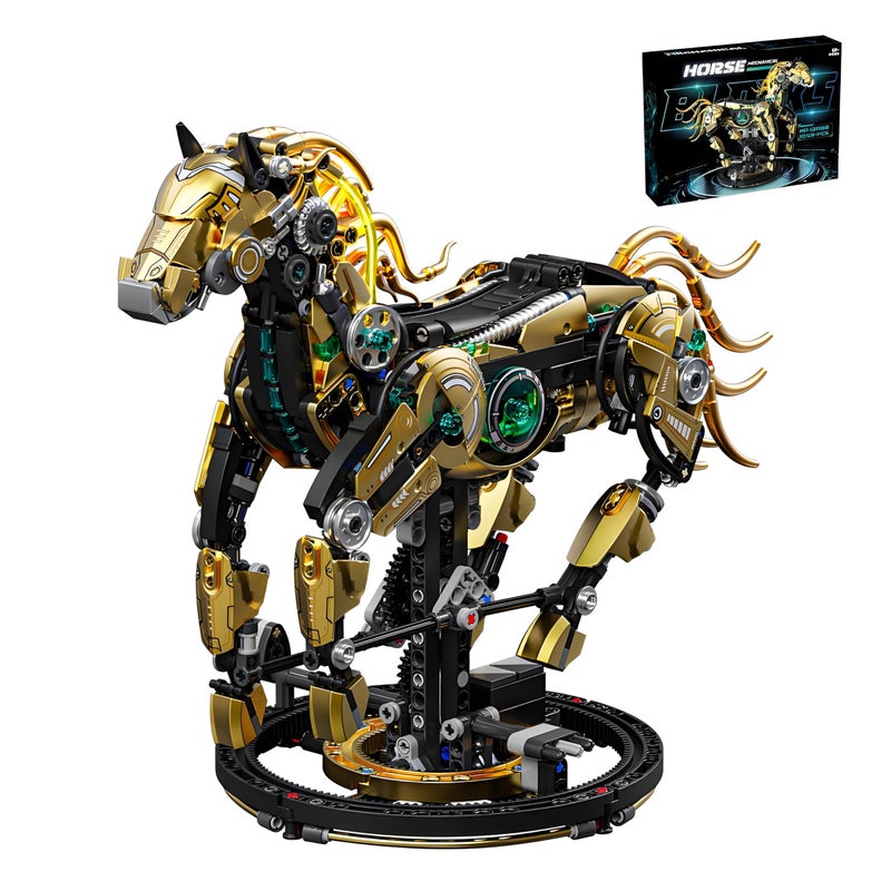 CSNRHG Mechanical Horse Building Block Set Build Pose with Movable Legs Engaging DIY Model Kit for Kids and Teens - Image 3