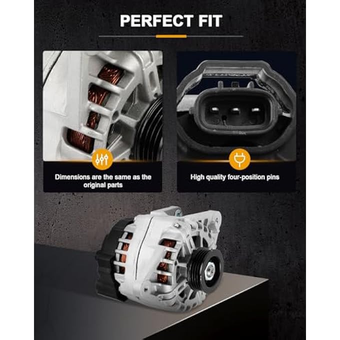 ROADFAR Alternator Compatible for for Hyundai for Elantra 2007-2012,for Kia for Soul 2010-2011,for Kia for Spectra 2007-2009,for Kia for Spectra5 2007-2009, Replace 11311 - Image 5