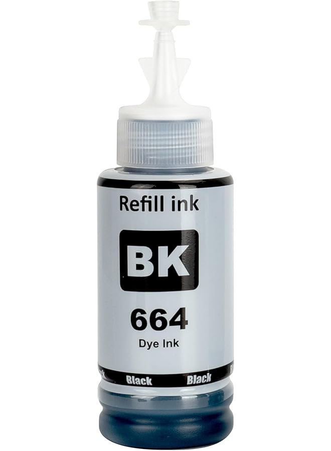 NexNova Ink 664 Black 70Ml 2 Pack Compatible For Epson For Ecotank T6641 For Epson L210 L220 L300 L355 L365 L555 L1300 - Image 1