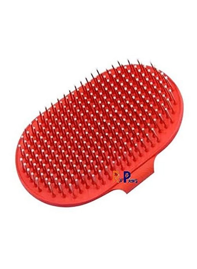 فرشاة شعر يدوية للاستحمام والتدليك للحيوانات الأليفة مثالية للعناية بالكلاب والجراء ذات الشعر القصير والطويل - متعددة الألوان (عبوة من قطعة واحدة) - Image 1