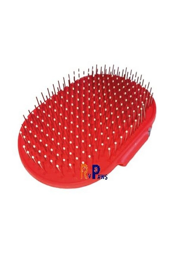 فرشاة شعر يدوية للاستحمام والتدليك للحيوانات الأليفة مثالية للعناية بالكلاب والجراء ذات الشعر القصير والطويل - متعددة الألوان (عبوة من قطعة واحدة) - Image 3