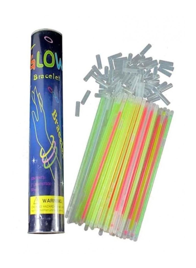 100-Piece Flashing Party Glow Sticks Set With Connectors - Image 1