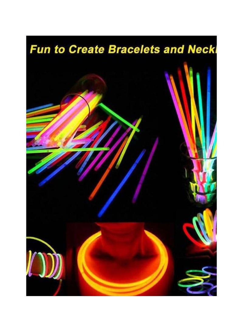 100-Piece Flashing Party Glow Sticks Set With Connectors - Image 4
