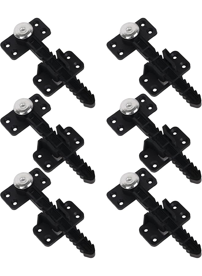PROMASS promass 14x6cm Plastic Sectional Sofa Invisible Interlocking Sofa Connector Bracket with Hardware Rotate 360 Degree Pack of 6  - Image 1