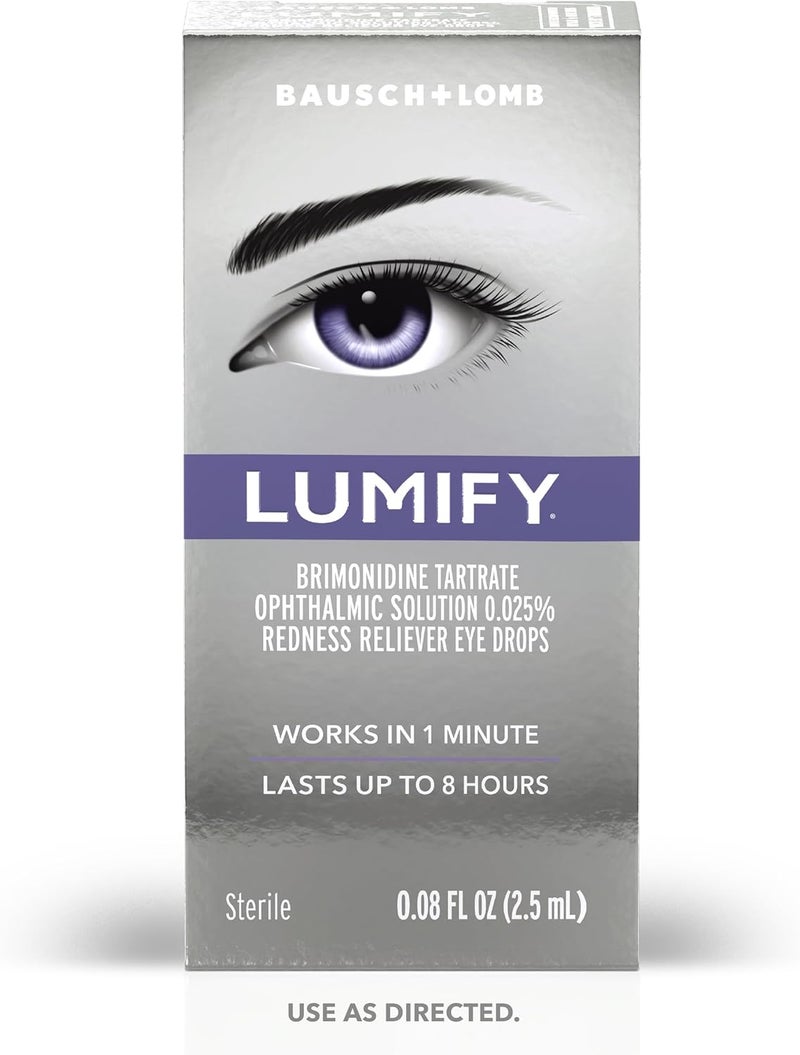 Bausch + Lomb قطرات العين باوش + لومب لوميفاي، 0.08 أونصة سائلة (عبوة من 2) - مهدئ احمرار العين - Image 2