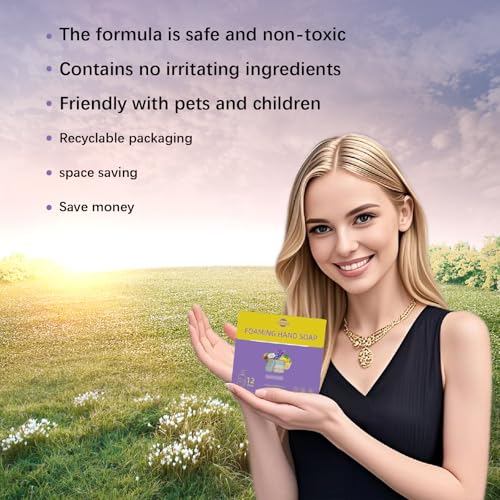 Tisnxiy Foaming Hand Soap Tablet Refills 12 Count 96 fl oz total 12x 8 fl oz EcoFriendly Foaming Hand Soap Refill Gentle on Hands Kind to Earth Variety Fragrance Pack - Image 3