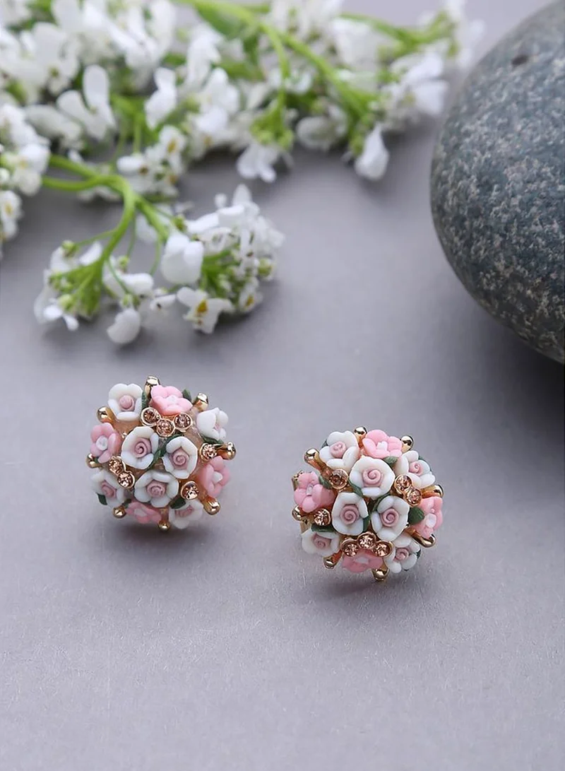 SOHI Floral Designed Earrings