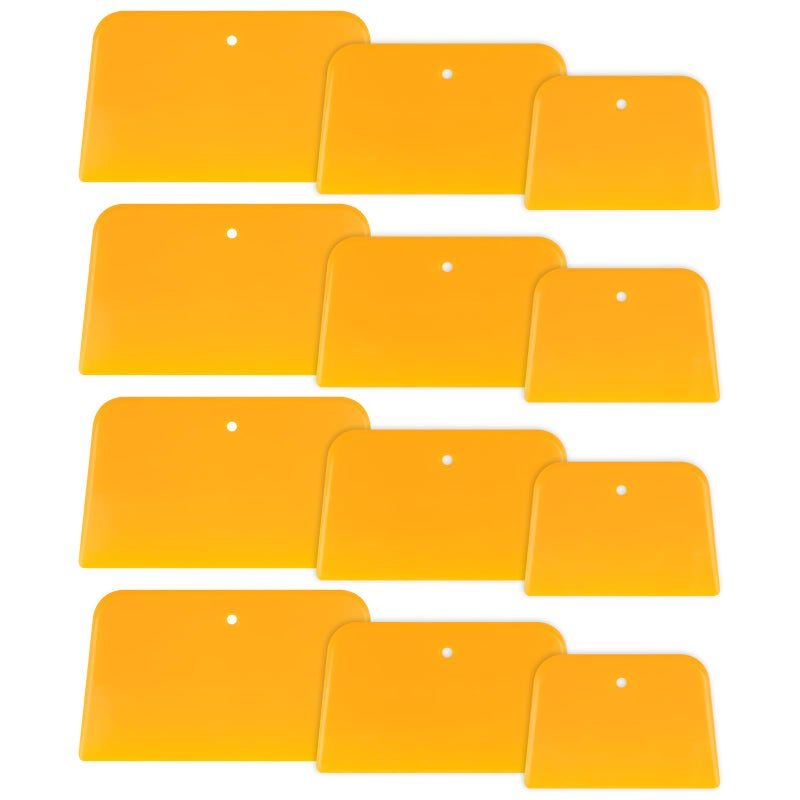 PEASUG Body Filler Spreader 12 Pack Reusable Plastic Spreader Tool for Automotive Body Applying Fillers Putties Glazes Caulks Autobody Paint Repairs 4 Each 4 5 and 6 - Image 3