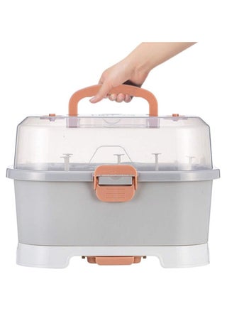 Baby Bottle Drying Rack Storage Nursing Bottle Storage Box Organizer with Cover Portable Kitchen Cabinet Organizer Feeding Bottle Case for Home - pzsku/ZE48D5652E8D645271E87Z/45/_/1697706126/88976b72-611b-456a-a063-72ed955e30dd