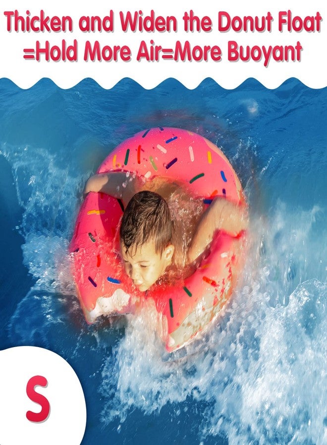 DMAR Pool Floats Donut Inflatables 23.4" Donut Pool Floats for Kids Donut Floatie Doughnut Pool Float Donut Swimming Ring for Beach Pool, 1Pcs, Pink - Image 5