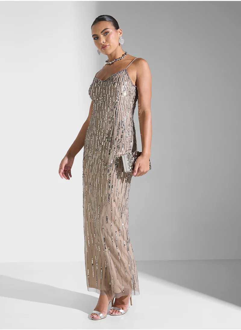 Namshi x Sequined Evening Dress