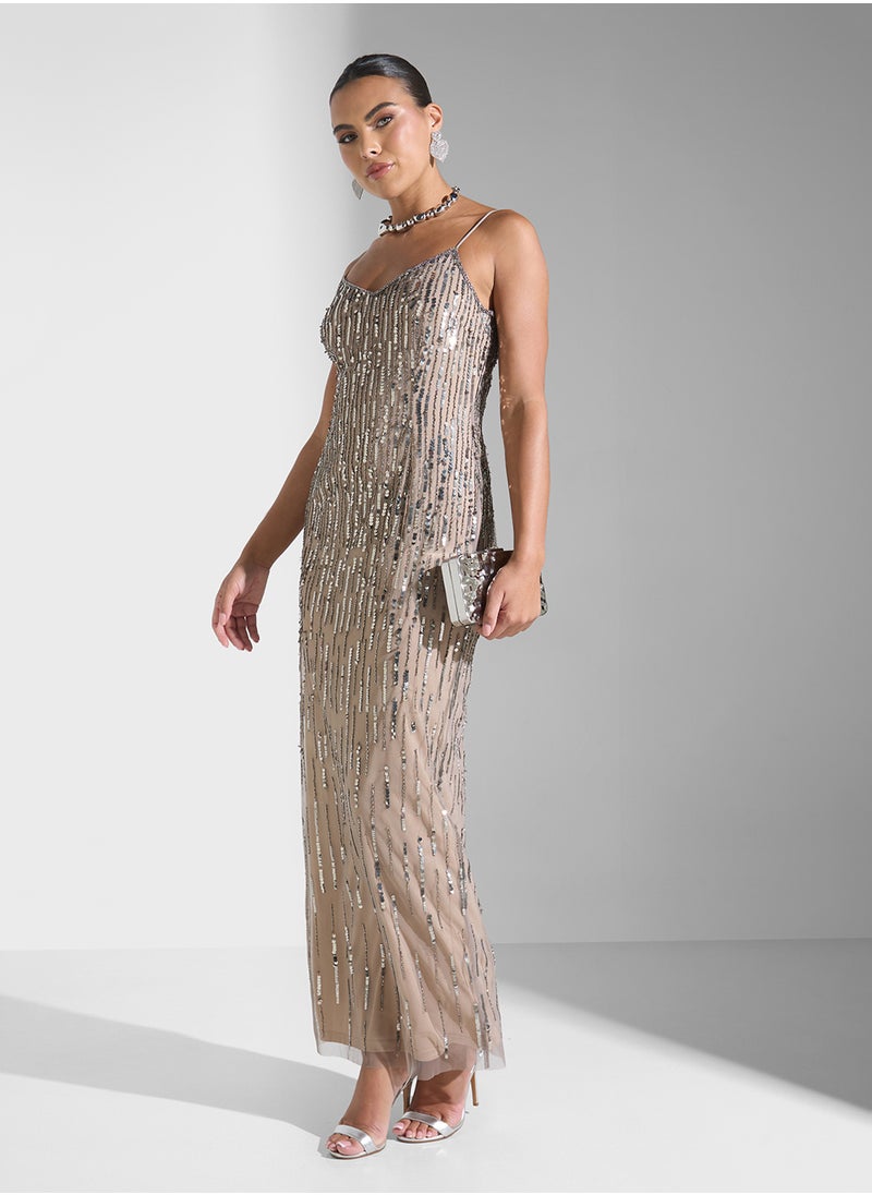 Namshi x - Sequined Evening Dress - Image 1