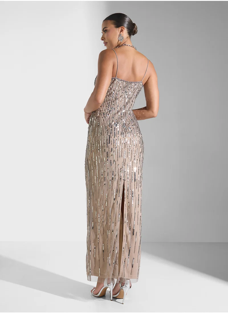 Namshi x Sequined Evening Dress