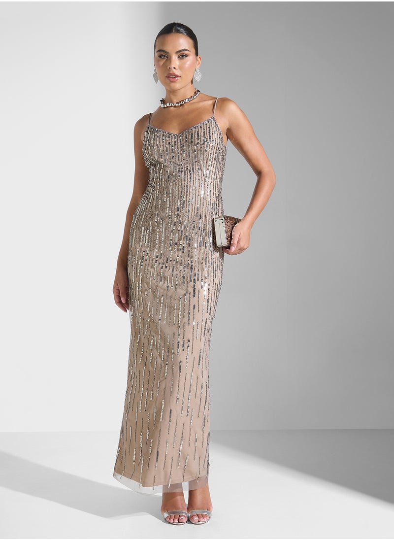 Namshi x - Sequined Evening Dress - Image 1
