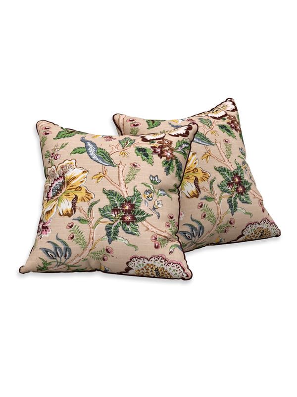 EasyGoods India Premium Cotton Cushion Covers 16x16 Inch | Soft Durable Fabric | Elegant Printed Covers for Sofa & Living Room | Hidden Zipper |Set of 2 - Image 4