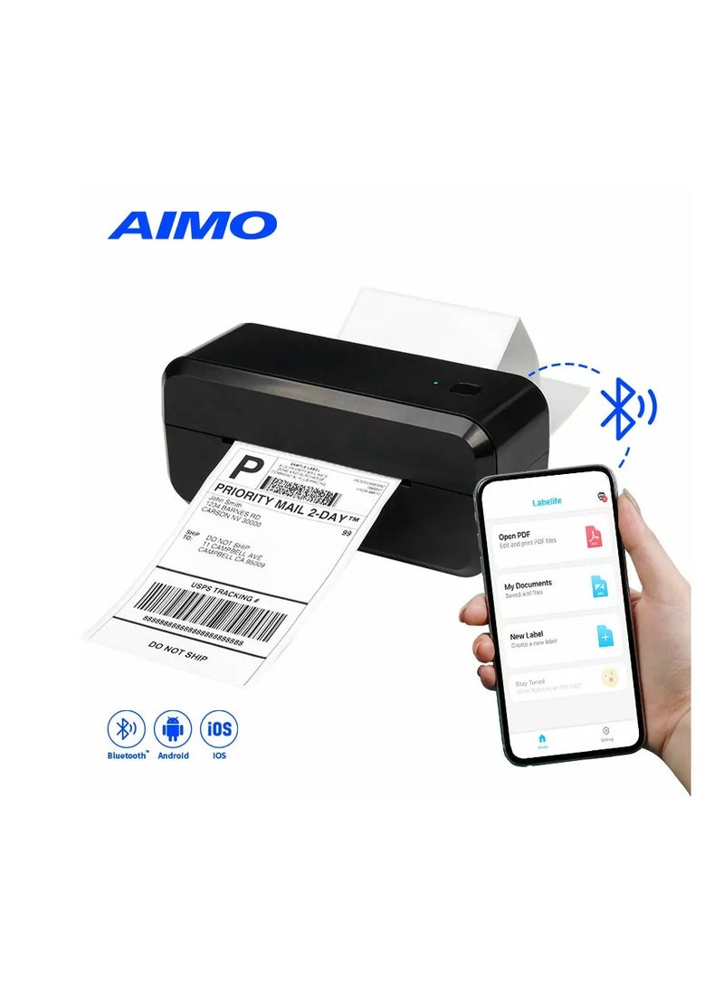 AIMO AM-243BT Shipping Label Printer AIMO AM243 Portable Bluetooth Thermal Label Printer Shipping Label Printer - Image 1