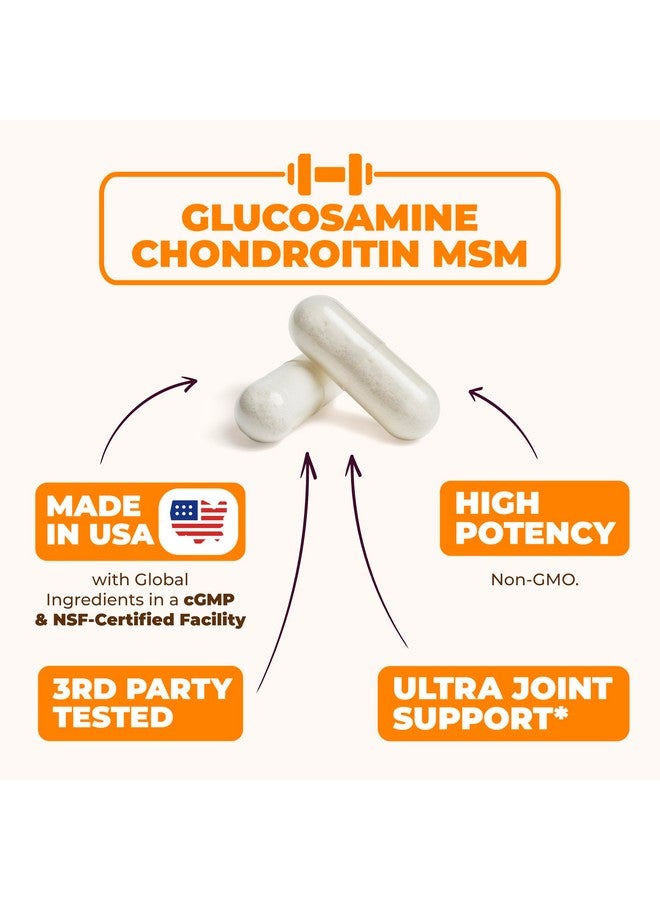 Vimerson Health Glucosamine Chondroitin MSM Joint Support Supplement with Glucosamine Sulfate 1500 mg and Chondroitin Sulfate Complex - Joint Health Chondroitin Sulfate MSM Supplement for Women and Men - 150 Capsules - Image 5