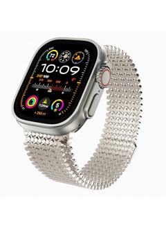 Stainless Steel Magnetic Strap for Apple Watch Ultra S8 Starlight color