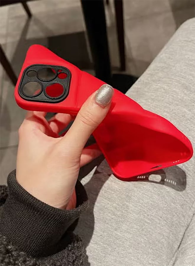 COVERSCART حافظة جاكيت مبطن أحمر (مات) لآيفون 14 برو ماكس - Image 4