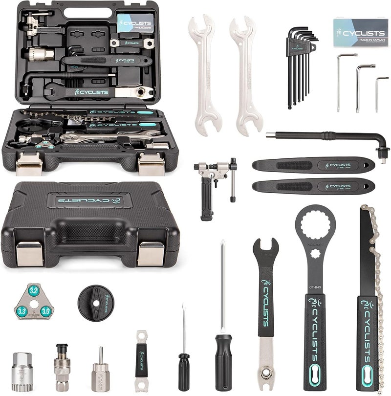 cyclists 22-Piece Bike Tool Kit with Storage Bag for Bicycle Maintenance - Image 1