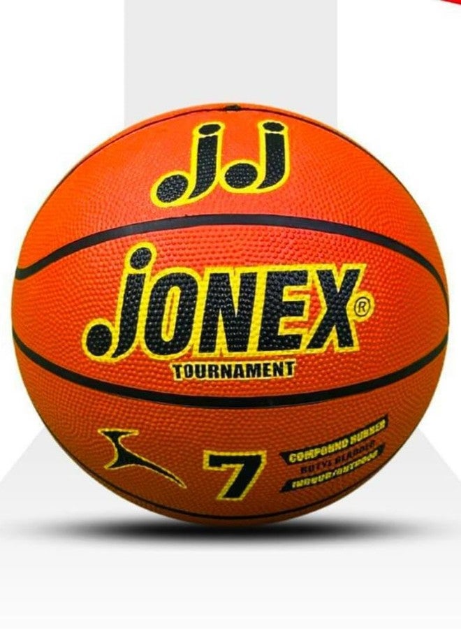 Jonex Rubber Basketball Outdoor Indoor Mens Basketball Ball Official Size 7 Game Basket Ball Training for Players (5) - Image 1