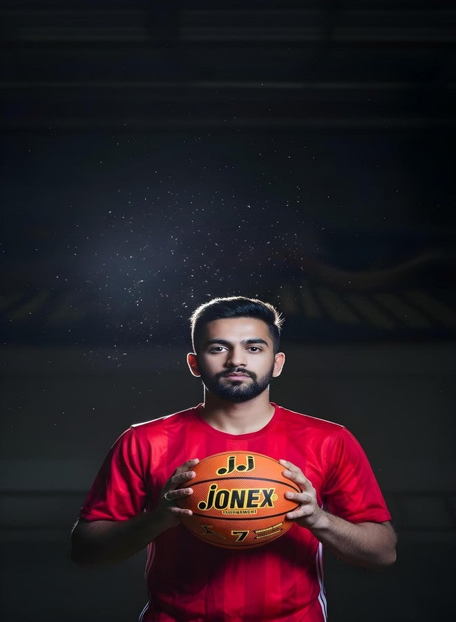 Jonex Rubber Basketball Outdoor Indoor Mens Basketball Ball Official Size 7 Game Basket Ball Training for Players (5) - Image 4