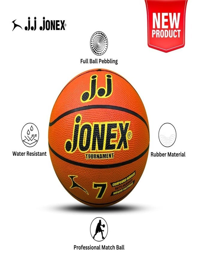 Jonex Rubber Basketball Outdoor Indoor Mens Basketball Ball Official Size 7 Game Basket Ball Training for Players (5) - Image 3