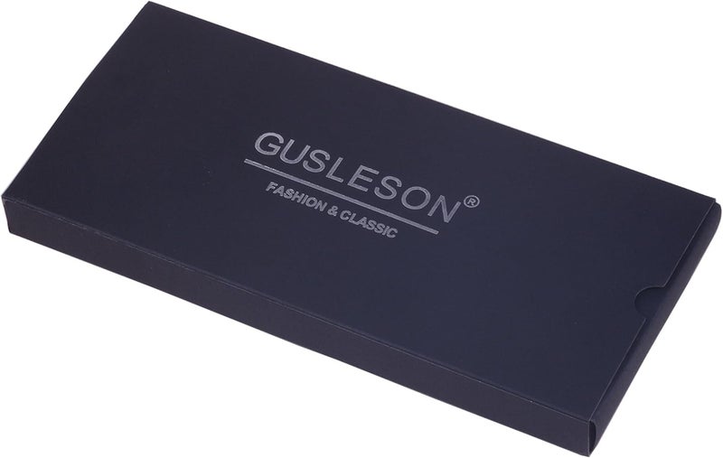 GUSLESON 2.4" Slim Necktie and Handkerchief Set For Men Solid Skinny Tie Set - Image 4