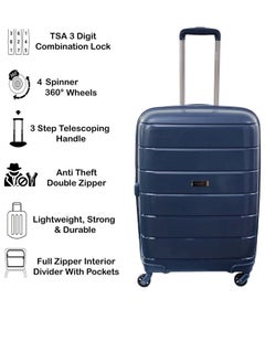 ROWER Luggage Set – Travelling Hard Shell  Expandable Suitcase With Spinner Wheels & TSA 3 Digit Number Lock-Set of 4 Trolley Bags  (20/24/28/14 Inches)  - Image 4