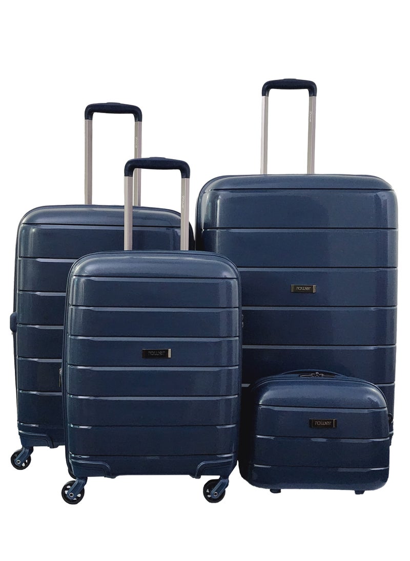 ROWER - Luggage Set – Travelling Hard Shell  Expandable Suitcase With Spinner Wheels & TSA 3 Digit Number Lock-Set of 4 Trolley Bags  (20/24/28/14 Inches) - Image 1
