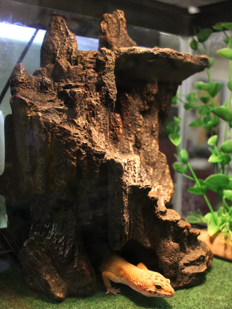 Penn Plax Penn-Plax Reptology Shale Step Ledge Cave Hideout - Aquarium & Terrarium Decoration - for Fish, Reptiles, Amphibians, and Small Animals - Large 2 (REP189) - Image 4