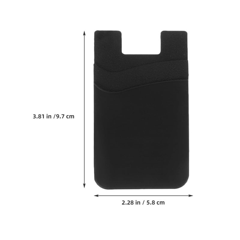 3 Pcs Black And White Silicone Adhesive Phone Card Holder Set For Back Case - Image 3