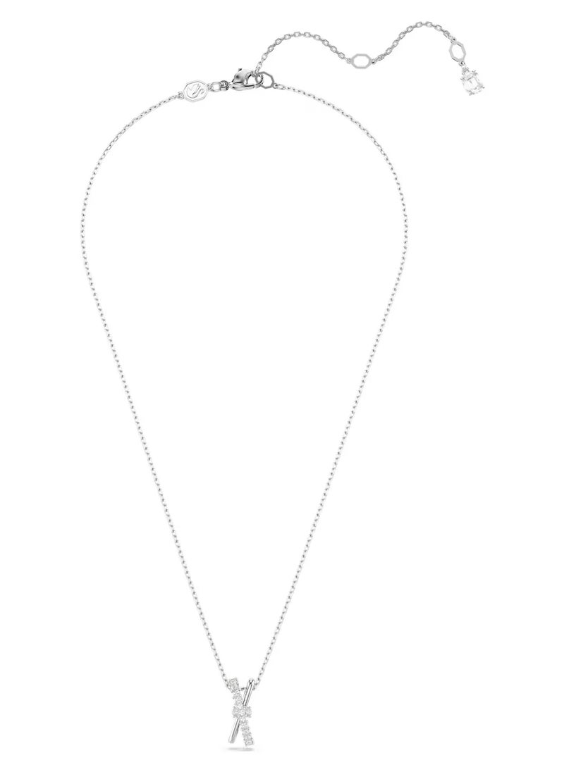 Generic Hyperbola Necklace Mixed Cut, Rotated, Silver  - Image 2