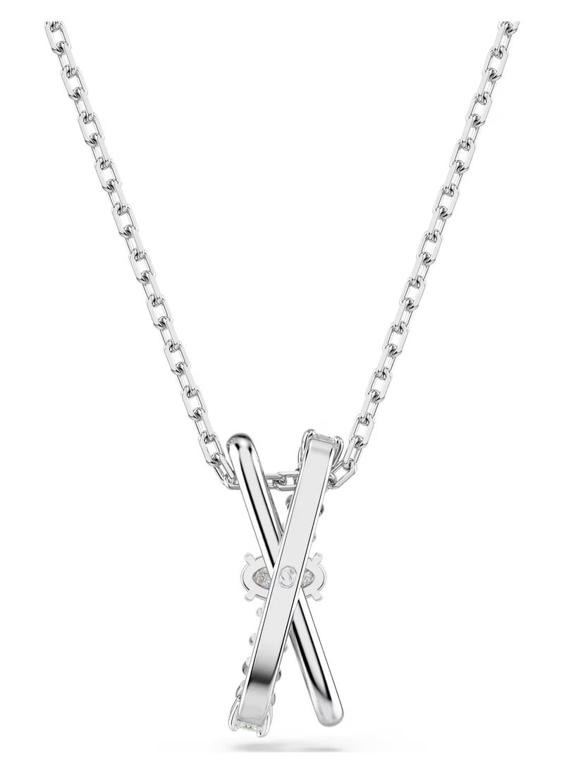 Generic Hyperbola Necklace Mixed Cut, Rotated, Silver  - Image 4