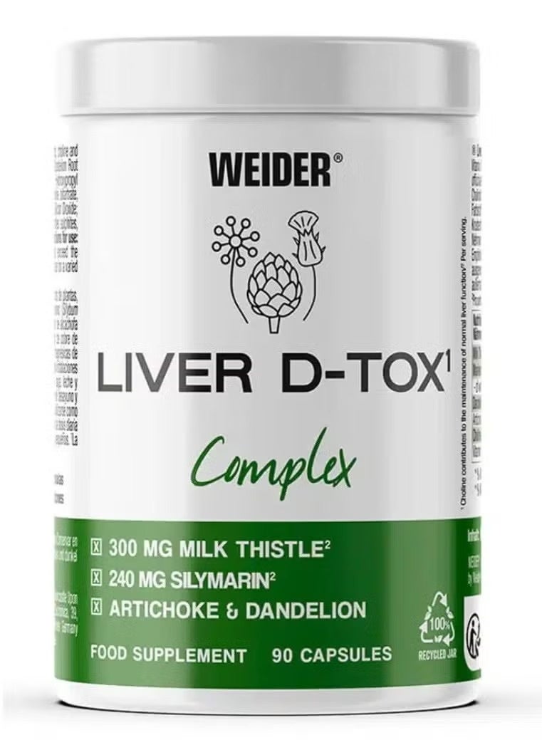 Weider Liver D-TOX Complex 90 Capsules – Advanced Liver Support, Detoxification & Antioxidant Formula - Image 3