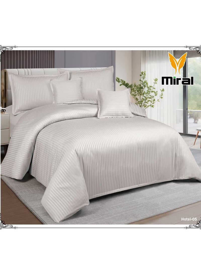 Miral Luxury Hotel Bedding Set – 4 Pieces | Twin XL Size | Soft Quilt, Full Round Sheet & 2 Elegant Pillow Covers - Image 1