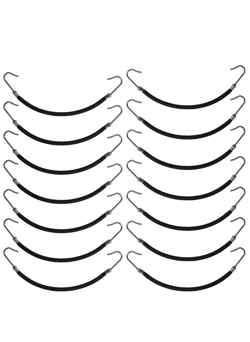 Miayon - 24 Pieces Ponytails Hooks Elastic Band Hair Clips Rubber Bands Holder Hair Styling for Women Girls Black - Image 1