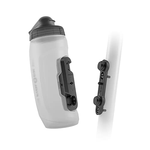 FIDLOCK Twist Bottle 590ml/20oz + Base Systems | New Leak-Proof, Self-Sealing Bottle Cap | Bike Water Bottle Holder with No Screws & Attached Bottle | Cage Free Magnetic Rack | Clear - Image 1