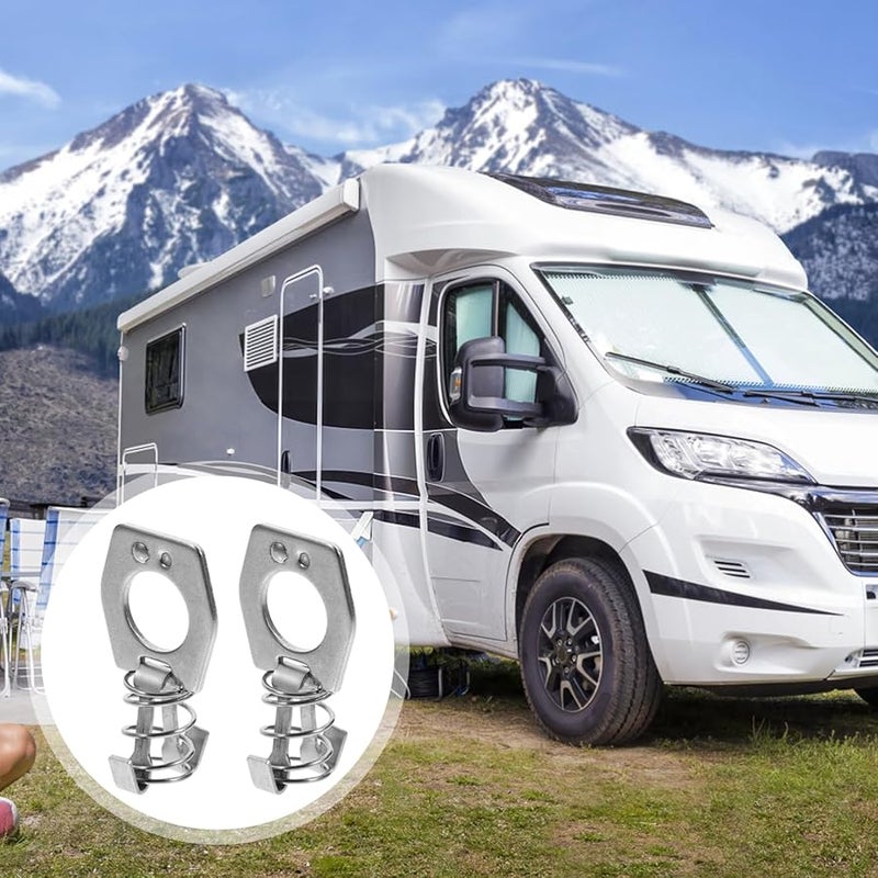 2PCS RV Water Heater Cam Lock Door Latch Easy Install Stainless Steel - Image 5