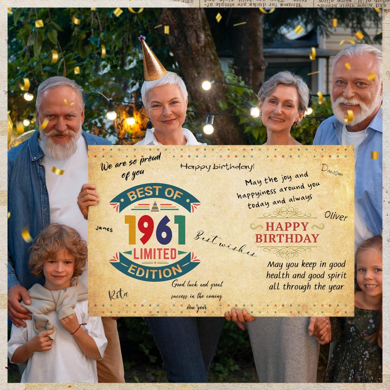 FANCYLUCKY Funny 65th Birthday Card Gifts for Women Men, Retro 65th Birthday Decorations for Grandpa Grandma, Bday Gifts for 65 Year Old Woman Man - Image 5