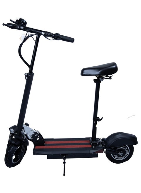 سكوتر كهربائي - طراز c10، أضواء LED، شحن USB، مضاد للسرقة، مدى 40 كم، مقود قابل للتعديل، تعليق مزدوج، متعدد الألوان