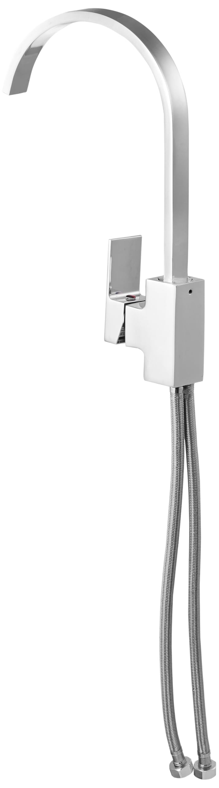 Johnson Bathrooms Johnson Nova Floor Mounted Goose Neck Sink Mixer with 360 Degree Rotating Swivel Neck | Precise Control of Hot & Cold Water | Compact Sleek and Stylish| Faucet for Modern Kitchen | 10 Years Warranty - Image 2