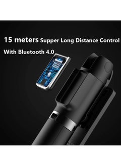 TYCOM TyCom Selfie Stick, 3 in 1 Extendable Selfie Stick Tripod with Detachable Bluetooth Wireless Remote Phone Holder for iPhone 12/Xs/iPhone 8/iPhone 11/11pro, Galaxy S10/S9 Plus/S8/Note8, LG (P40, Black)  - Image 3