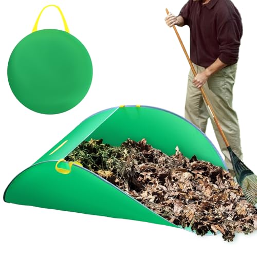 UQM Leaf Collector, Portable Pop Up Leaf Bags, Foldable Leaf Pick Up Tools Patent Number D1005635, Reusable Yard Garden Bags for Leaves Lawn Trash - Image 1