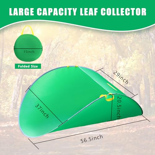 UQM Leaf Collector, Portable Pop Up Leaf Bags, Foldable Leaf Pick Up Tools Patent Number D1005635, Reusable Yard Garden Bags for Leaves Lawn Trash - Image 2