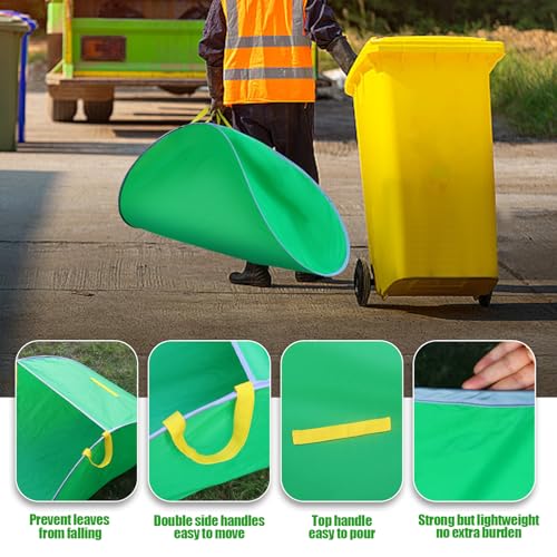 UQM Leaf Collector, Portable Pop Up Leaf Bags, Foldable Leaf Pick Up Tools Patent Number D1005635, Reusable Yard Garden Bags for Leaves Lawn Trash - Image 3