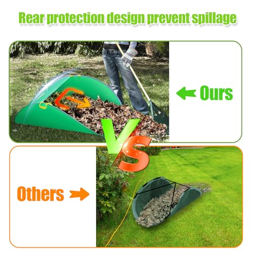 UQM Leaf Collector, Portable Pop Up Leaf Bags, Foldable Leaf Pick Up Tools Patent Number D1005635, Reusable Yard Garden Bags for Leaves Lawn Trash - Image 4