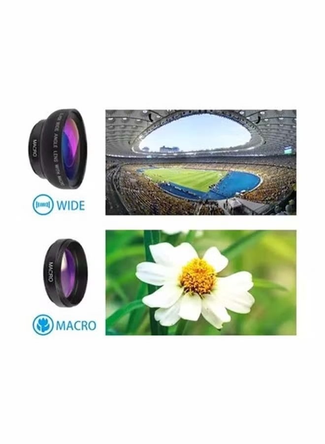 2 in 1 Phone Lens Clip，0.45WM Phone Lens Kit 0.45X Super Wide Angle and 12.5X Super Macro Lens HD Camera Lenses with Lens Clip for iPhone Samsung Huawei Xiaomi More Smartphone - Image 3