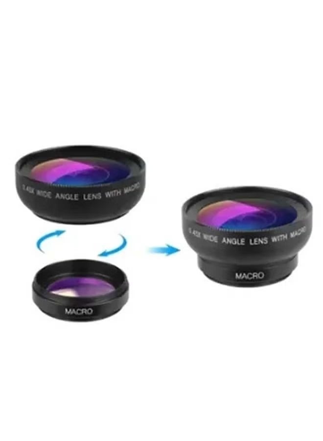 2 in 1 Phone Lens Clip，0.45WM Phone Lens Kit 0.45X Super Wide Angle and 12.5X Super Macro Lens HD Camera Lenses with Lens Clip for iPhone Samsung Huawei Xiaomi More Smartphone - Image 4